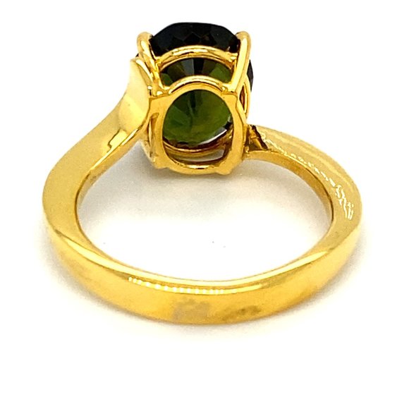 GIA Certified Chrome Tourmaline 3.57ct 18K Ring - Picture 4 of 7
